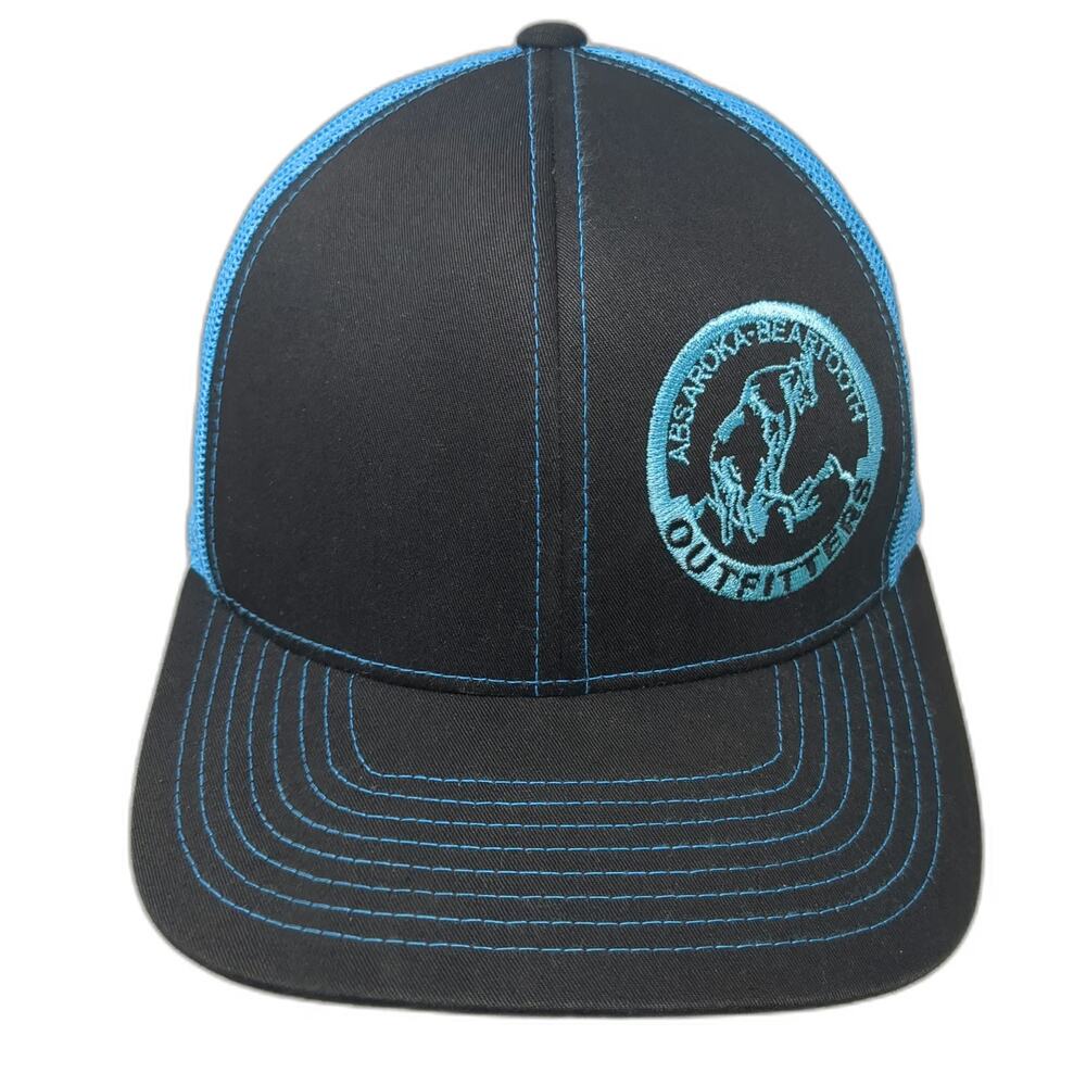 Pacific Headwear Trucker Hat Black Blue One Size Mesh Snapback Outfitters Logo